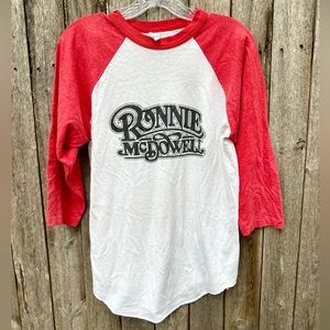 Vtg 80s Ronnie McDowell  raglan t shirt M